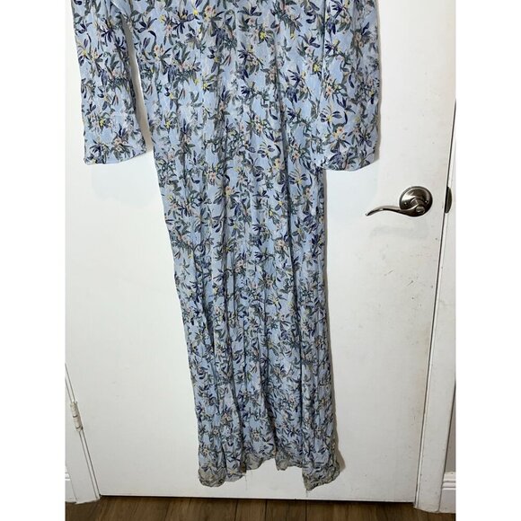 Zadig & Voltaire Blue Long Floral Print Maxi Dress Womens size Small - Picture 4 of 10